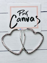 Load image into Gallery viewer, Heart Hoop Earrings
