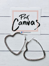 Load image into Gallery viewer, Heart Hoop Earrings
