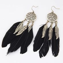 Load image into Gallery viewer, Dreamcatcher W/ Feathers Earrings
