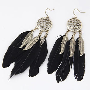 Dreamcatcher W/ Feathers Earrings