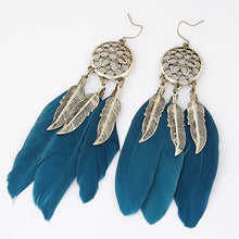 Load image into Gallery viewer, Dreamcatcher W/ Feathers Earrings
