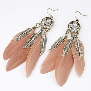 Dreamcatcher W/ Feathers Earrings