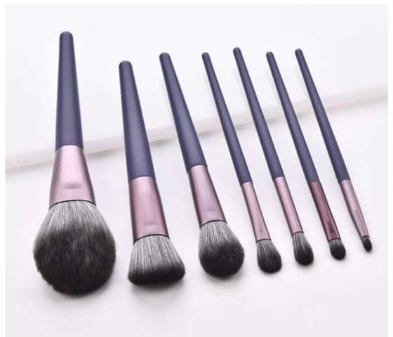 7pcs Pruple Gecko Cosmetic Brush Set